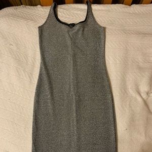 Silver shiny party dress